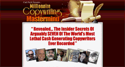 Desktop Screenshot of millionairecopywritingmastermind.com