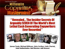 Tablet Screenshot of millionairecopywritingmastermind.com